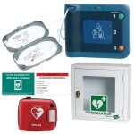 Pack dfibrillateur frx avec housse, armoire, panneau et tiquette de maintenance