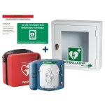 Pack dfibrillateur hs1 avec housse slim, armoire et tiquette de maintenance