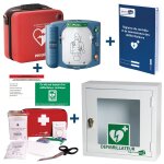 Pack dfibrillateur hs1 avec housse slim + armoire + kit de ranimation + registre + tiquette de maintenance ...