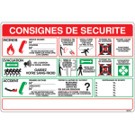Panneau de consignes de s�curit�