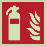 Panneau iso 7010 photoluminescent extincteur d'incendie