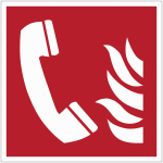 Panneau iso 7010 t�l�phone � utiliser en cas d'incendie