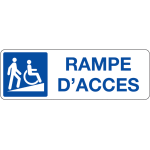 Panneau avec symbole et texte rampe d'acc�s