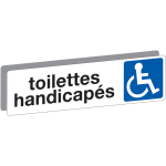 Plaques d'accueil toilettes handicaps