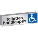 Plaques d'accueil toilettes handicaps