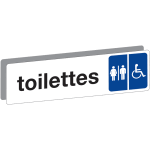 Plaques d'accueil toilettes hommes femmes handicaps