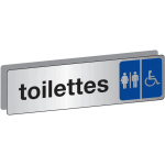 Plaques d'accueil toilettes hommes femmes handicaps