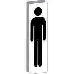 Plaques de porte toilettes homme verticale