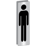 Plaques de porte toilettes homme verticale