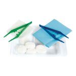 Set de pansement avec champ, tampons et compresses