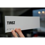 Signaltique braille pvc avec texte tirez