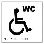 Signal�tique braille en pvc wc handicap�s