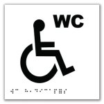Signaltique braille en pvc wc handicaps