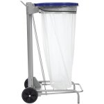 Support  pdale en acier pour sac poubelle 110l