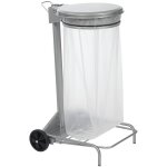 Support  pdale en acier pour sac poubelle 110l