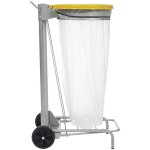 Support  pdale en acier pour sac poubelle 110l