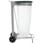 Support  pdale en acier pour sac poubelle 110l