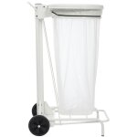 Support  pdale en acier pour sac poubelle 110l