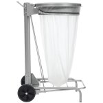 Support  pdale en acier pour sac poubelle 50l