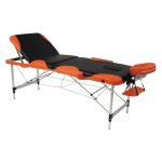 Table de massage pliante en aluminium avec ttire et trou visage