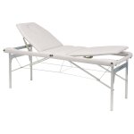 Table de massage pliante en aluminium avec trou visage