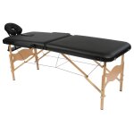 Table de massage pliante en bois avec ttire et trou visage