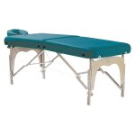 Table de massage pliante vintage avec ttire et trou visage