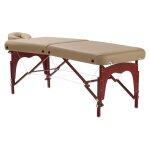 Table de massage pliante vintage avec ttire et trou visage