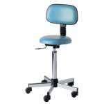 Tabouret rglable  roulettes et dossier carina mdical