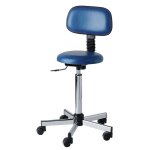 Tabouret rglable  roulettes et dossier carina mdical