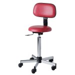 Tabouret rglable  roulettes et dossier carina mdical