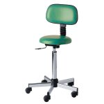 Tabouret rglable  roulettes et dossier carina mdical