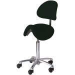 Tabouret selle  roulettes avec dossier