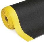 Tapis anti - fatigue en rouleau - noir bord jaune