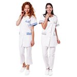 Tunique mdicale femme avec col en toile tivry