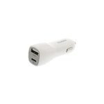 Chargeur de voiture 2 ports - usb - a / usb - c - blanc#