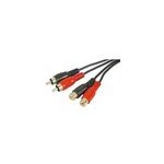 Cble audio 2xrca mle / femelle - 10m