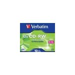 Verbatim cd - rw / 700mb 80min 12x hispeed jc 10pk