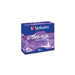 Verbatim dvd + r / 8. 5gb 8x advazo double layer 5pk