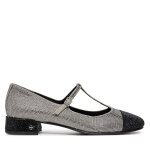 Ballerines tory burch cap - toe t - strap pave heeled 159830 argent