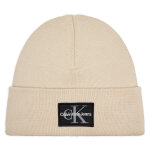 Bonnet calvin klein jeans mono logo patch beanie k50k512148 beige