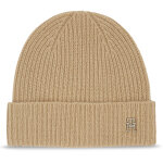 Bonnet tommy hilfiger cashmere chic beanie aw0aw15321 beige
