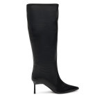 Bottes calvin klein heel knee boot 70 lth hw0hw02162 noir