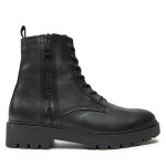 Bottes calvin klein jeans combat mid laceup boot w zip ym0ym00262 noir
