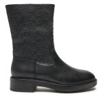 Bottines calvin klein flat ankle boot mono mix hw0hw02195 noir