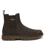 Bottines chelsea calvin klein jeans eva boot mid chelsea iconic dr ym0ym01080 marron