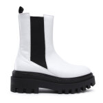 Bottines chelsea calvin klein jeans flatform chelsea boot yw0yw00850 blanc