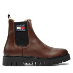 Bottines chelsea tommy jeans chelsea en0en02626 marron