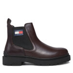 Bottines chelsea tommy jeans tjm leather chelsea boot em0em01448 marron