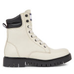 Bottines tommy jeans tjw lace up boot en0en02314 beige